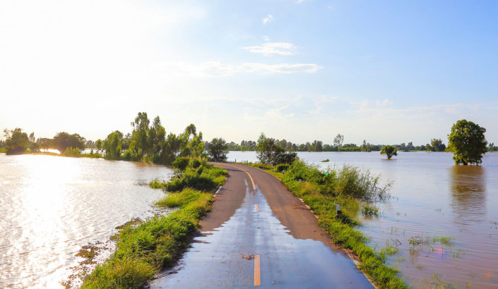 Flooded road