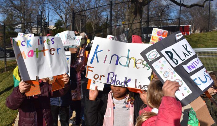 Students marching for Black lives