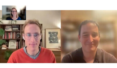 Image of smiling people on virtual meeting