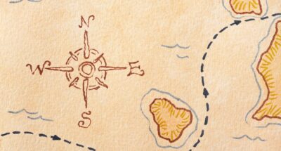 map with compass rose